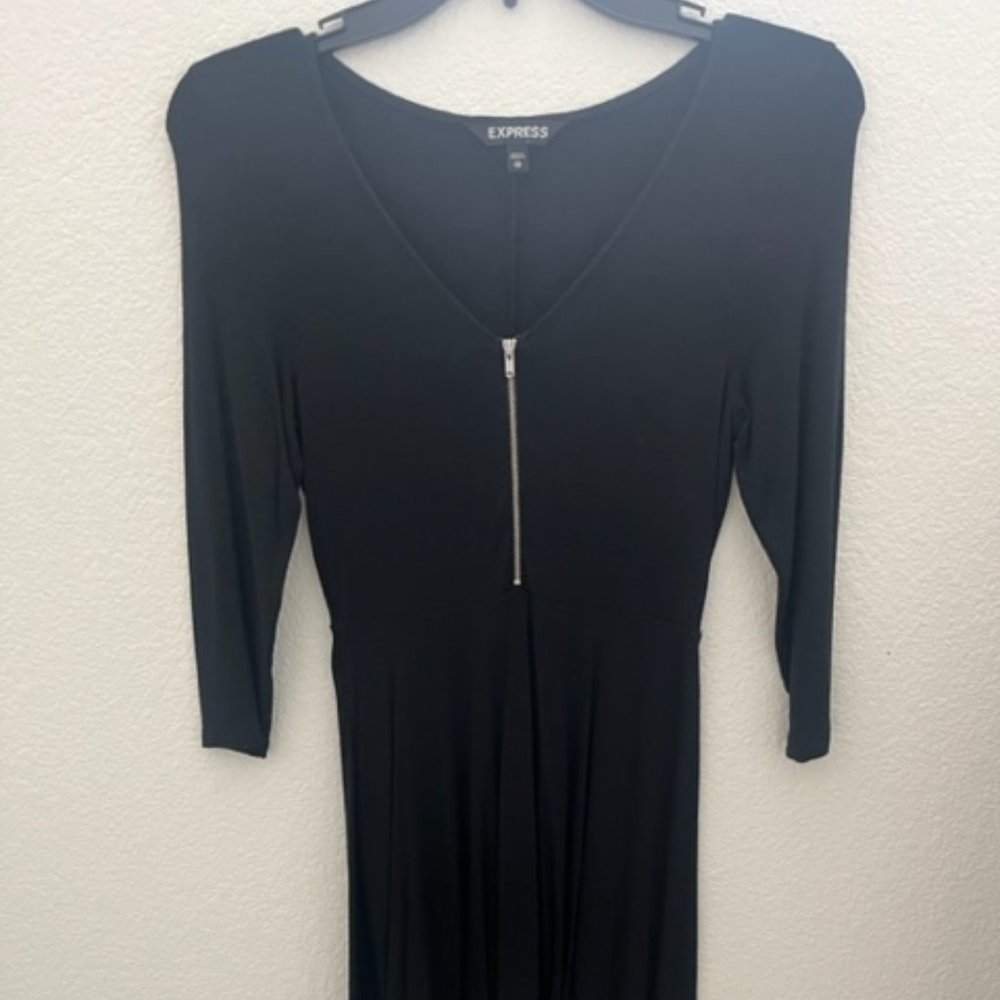 Express Dress Black Short Front Zipper (XS)